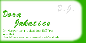 dora jakatics business card